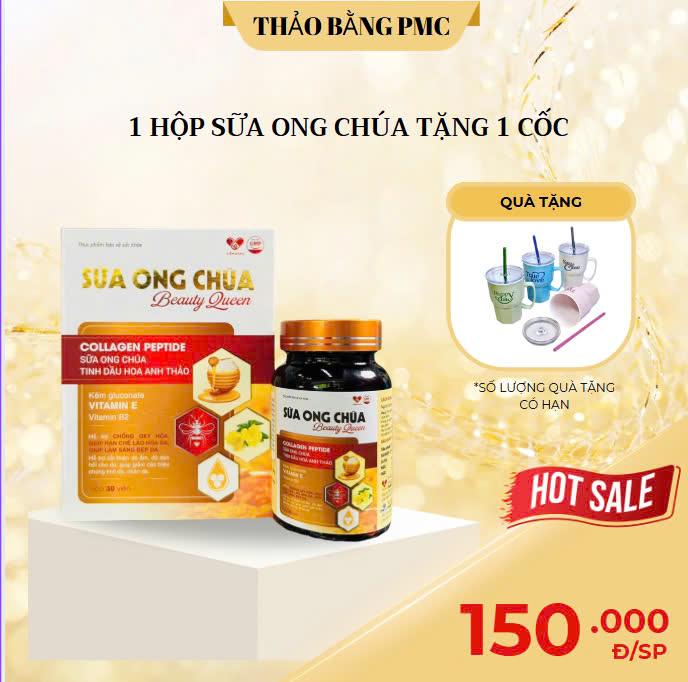 Viên uống hỗ trợ trắng đẹp da SỮA ONG CHÚA (Lọ 30 viên) - Hỗ trợ làm sáng đẹp da, hạn chế lão hoá, tăng đàn hồi. 0
