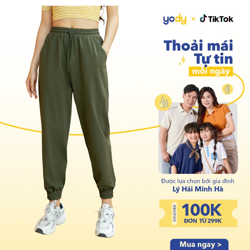 Quần Nỉ Nữ YODY Dáng Jogger Năng Động Trẻ TRung (qnn5014) WCSP25F006