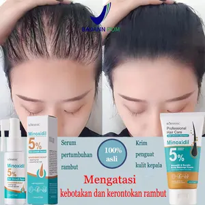 Minoxidil - Solusi Kebotakan & Kerontokan Rambut - Serum Penumbuh Rambut & Krim Penguat Kulit Kepala - Mengaktifkan Folikel Rambut - 100% Asli