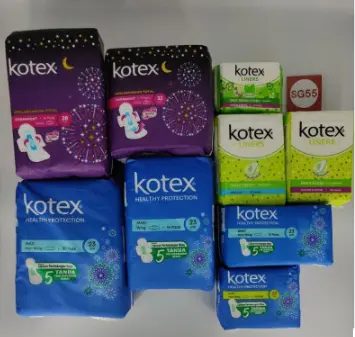 KOTEX (BUNDLE 2) SANITARY PADS **OVERNIGHT/ MAXI/ SLIM/ PANTYLINERS