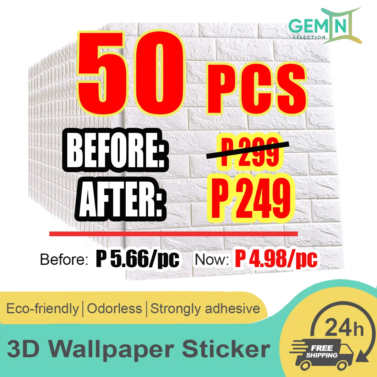 50PCS 38x35cm 3D Home Decor - Self-Adhesive Wallpaper Ideal for Roof Ceilings and Walls |   Durable & Waterproof |   Easy to Clean, Suitable for Kitchen, Living Room Wallpaper Design Wall Decor