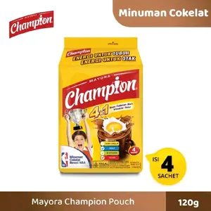 Promo Mayora Champion Puch isi 4 Sachet Chocolate Cokelat Susu Kental