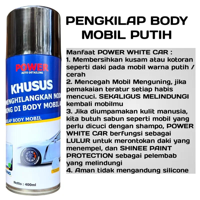 Power Pemutih Body Mobil Menguning Pembersih & Pengkilap Mobil Putih Car Kendaraan 3