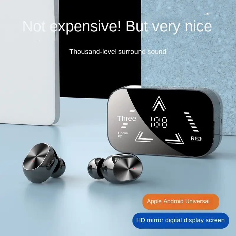2025 New wireless Bluetooth earphones dual ear high sound quality high-end automatic noise reduction in-ear super long life Audio Electronic Earbud