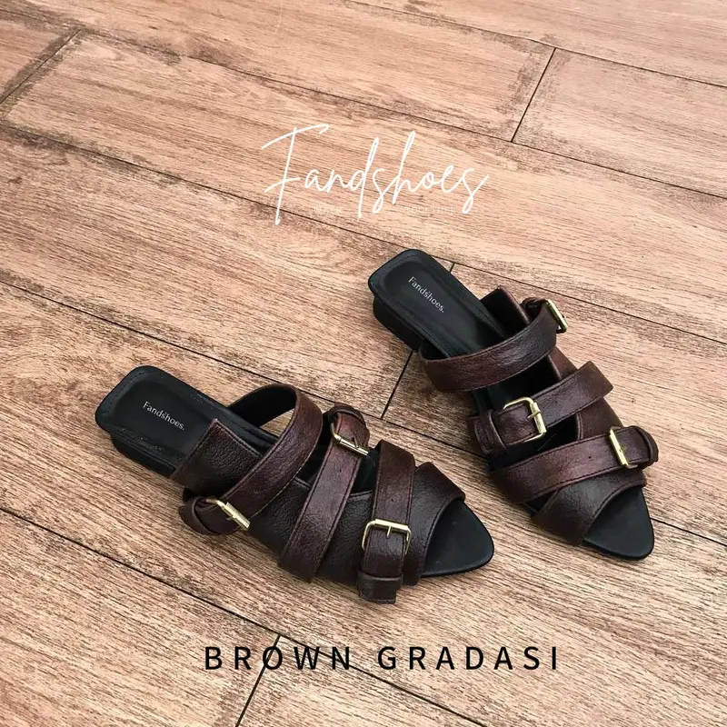 Fandshoes - Athena sandal wanita 3 cm elegant Kasual 0