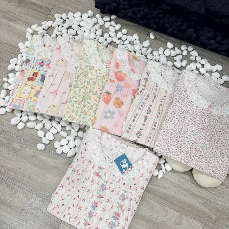 Set bộ đùi tay ngắn chất kate hàn vải cực mát cho hè dễ thương thời trang cho nữ