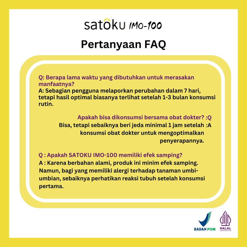 [1 BOX] Satoku Imo-100 Ramuan Jepang Satoimo dengan Hyalurnoic Acid 12,3% & 17 Asam Amino Isi 30 Kapsul 5