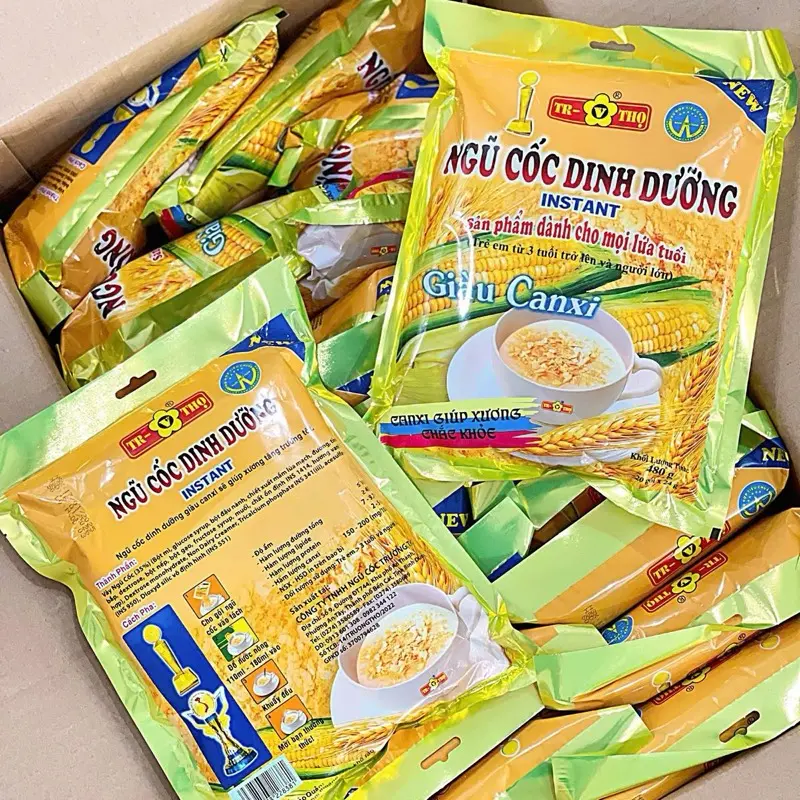 Ngũ cốc dinh dưỡng giàu canxi ( 3 gói to 185k) 60ly - tặng 1lon sữa CAANTION 380gram