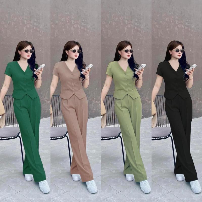 Béo Xinh Shop - [Xả Kho] Bộ Quần Áo Cổ V Dáng Dài Vải Cotton Lạnh 50 - 100Kg Dễ Thương Có Bigsize Cho các Nàng A.1318 Váy Dự Tiệc Thanh Lịch Size M L XL XXL