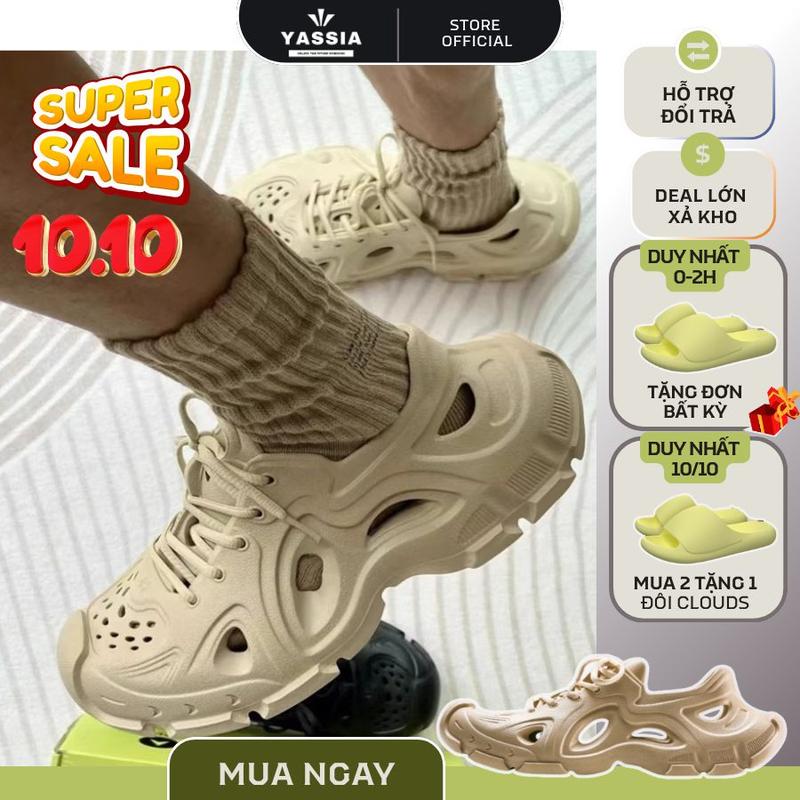 DÉP ĐÚC YASSIA T-REX EVA CAO CẤP - XU HƯỚNG THỜI TRANG - DÉP NAM NỮ ĐẾ BẰNG - YASSIA OFFICIAL