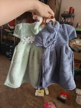 Product Review of Kain Lap Tangan Dapur Gantung MURAH Kain Lap Model Baju Bentuk Baju Lembut Free Hanger Biru Cleaning from P**6 0
