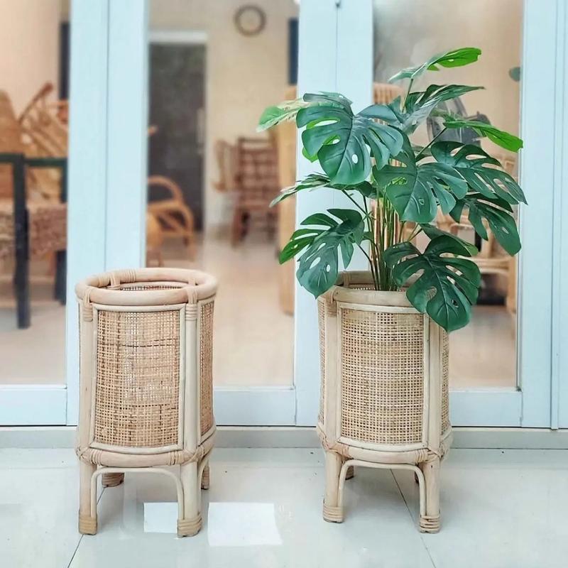 Standing Pot Cantik Rotan Premium Kualitas Export - Shop | Tokopedia
