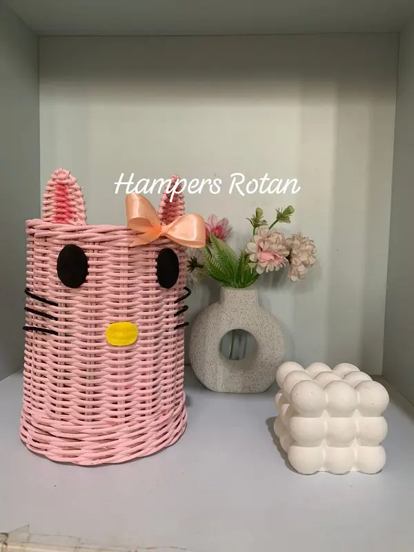 Rotan Karakter Tempat Sendok Garpu/ Tempat Pensil/ Tempat Brush/ Rotan Hampers Souvenir 6