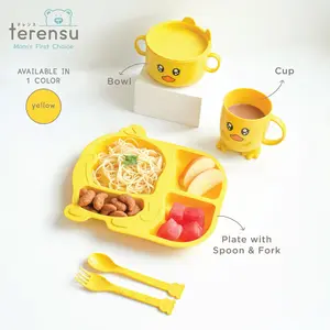 terensu Piring Makan Minum Anak Bayi Karakter Bebek
