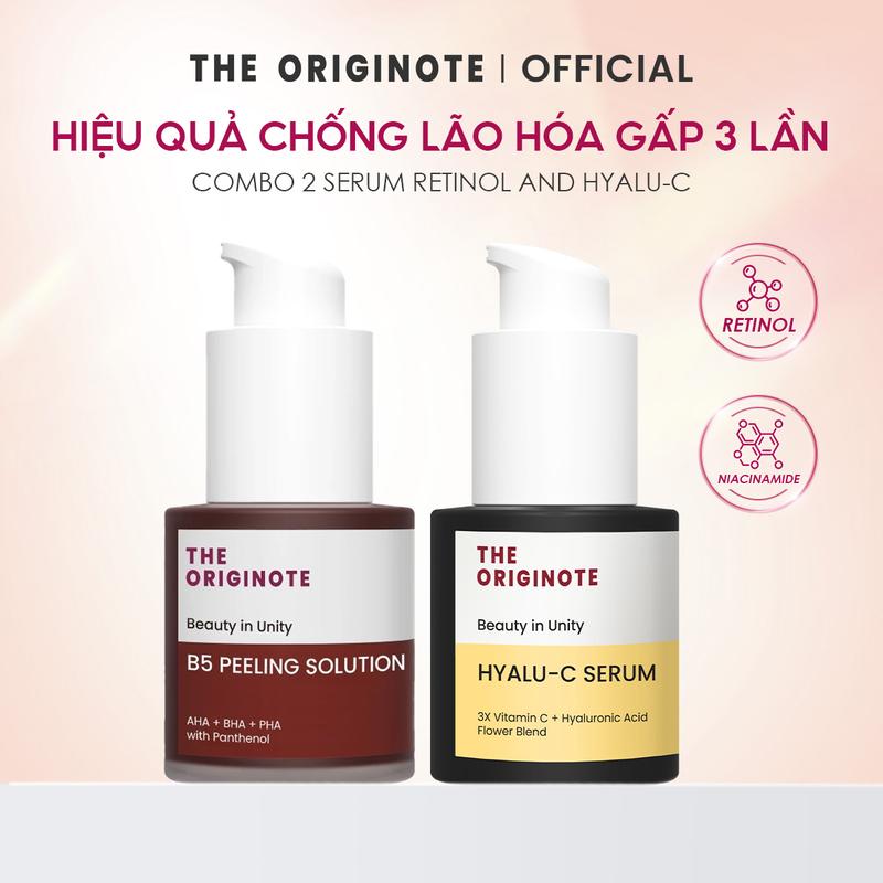 Combo Serum Retinol B3 và Hyalu-C The Originote chống lão hoá hỗ trợ sáng da cải thiện nếp nhăn Làm Đẹp Da
