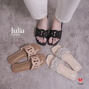 LAPEPA LIVE - JULIA Sandal Flat Wanita Sendal Teplek Cewek