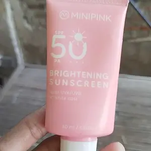 MINIPINK Brightening Sunscreen SPF50+ Protection Cream Sunblock 40ml Whitening Wajah & Tubuh MP029 Lotion