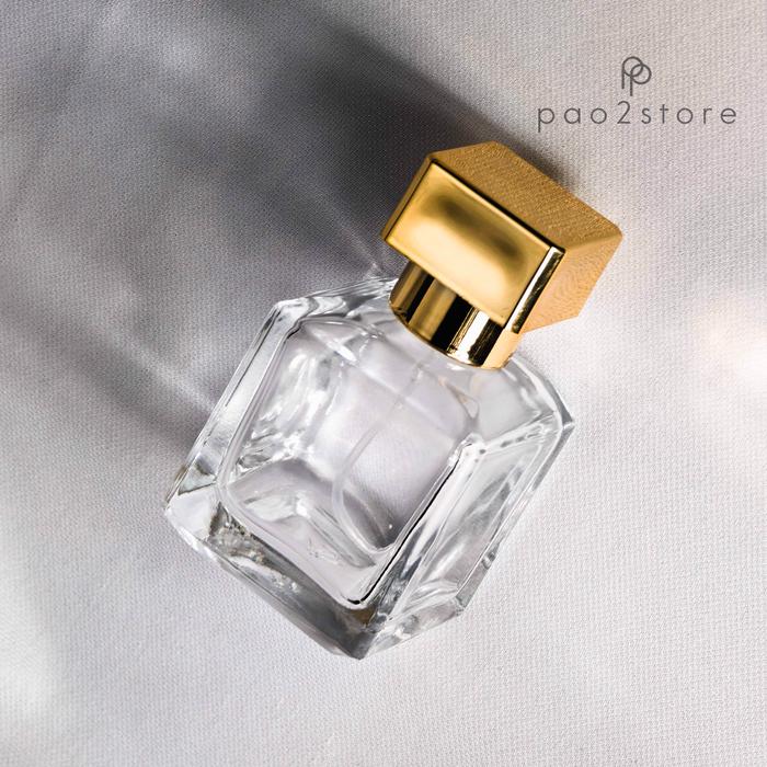 Jual Botol Parfum 50ml Kaca Kotak Tebal Clear - Refillable Putar Drat ...