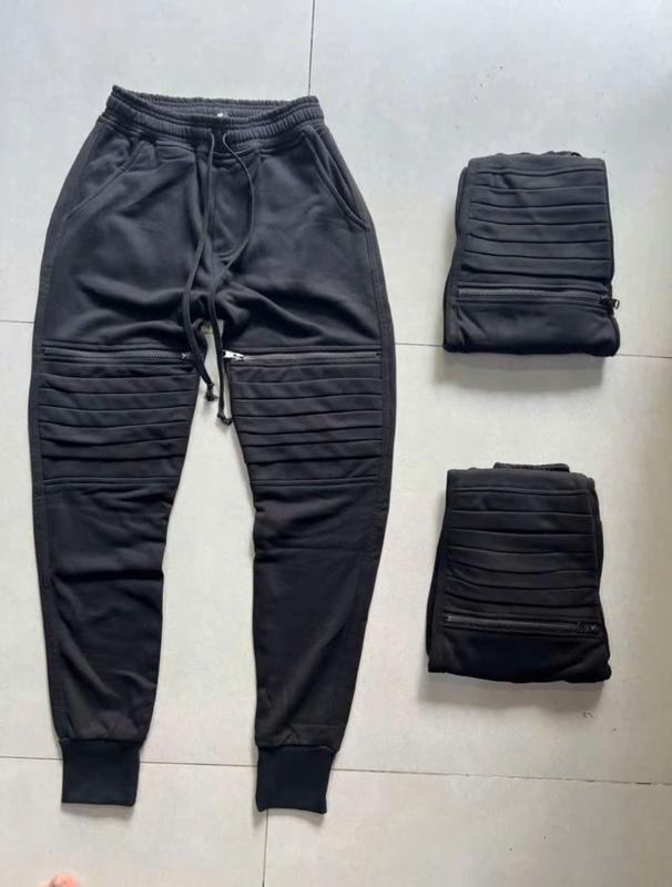 Quần Jogger Nam Xếp Li Khóa Ngang Chất Vải Umi Hàn Dây Rút Đen Dài Thời Trang Nam