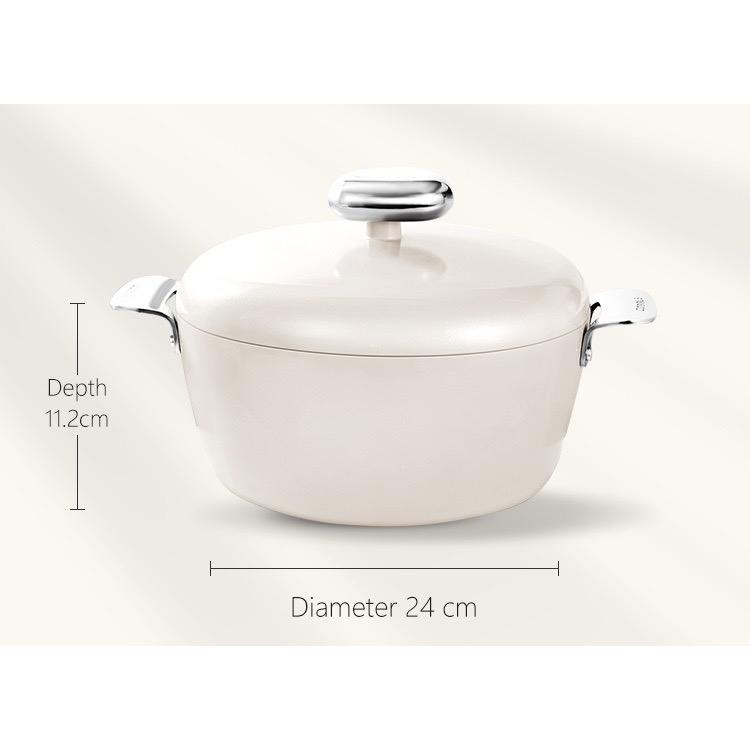 Velosan Pebble Series Non-stick 24cm Cast Aluminium Casserole - TikTok ...