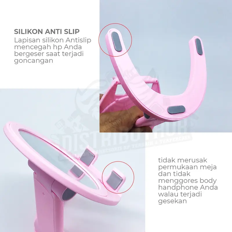 Stand Hp Phone Holder Tempat Dudukan Penahan Handphone Cermin lipat di meja mudah di bawa nb47 3