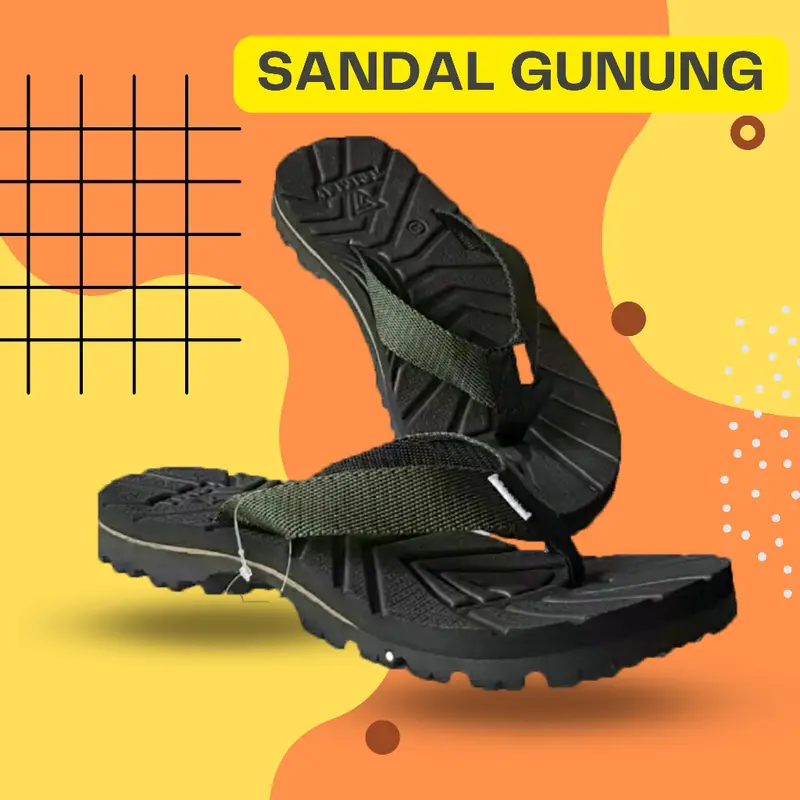 𝑻𝑬𝑹𝑳𝑨𝑹𝑰𝑺 Sandal jepit Eger0125 pria wanita ukuran 33-43 Bonus Jaring 0