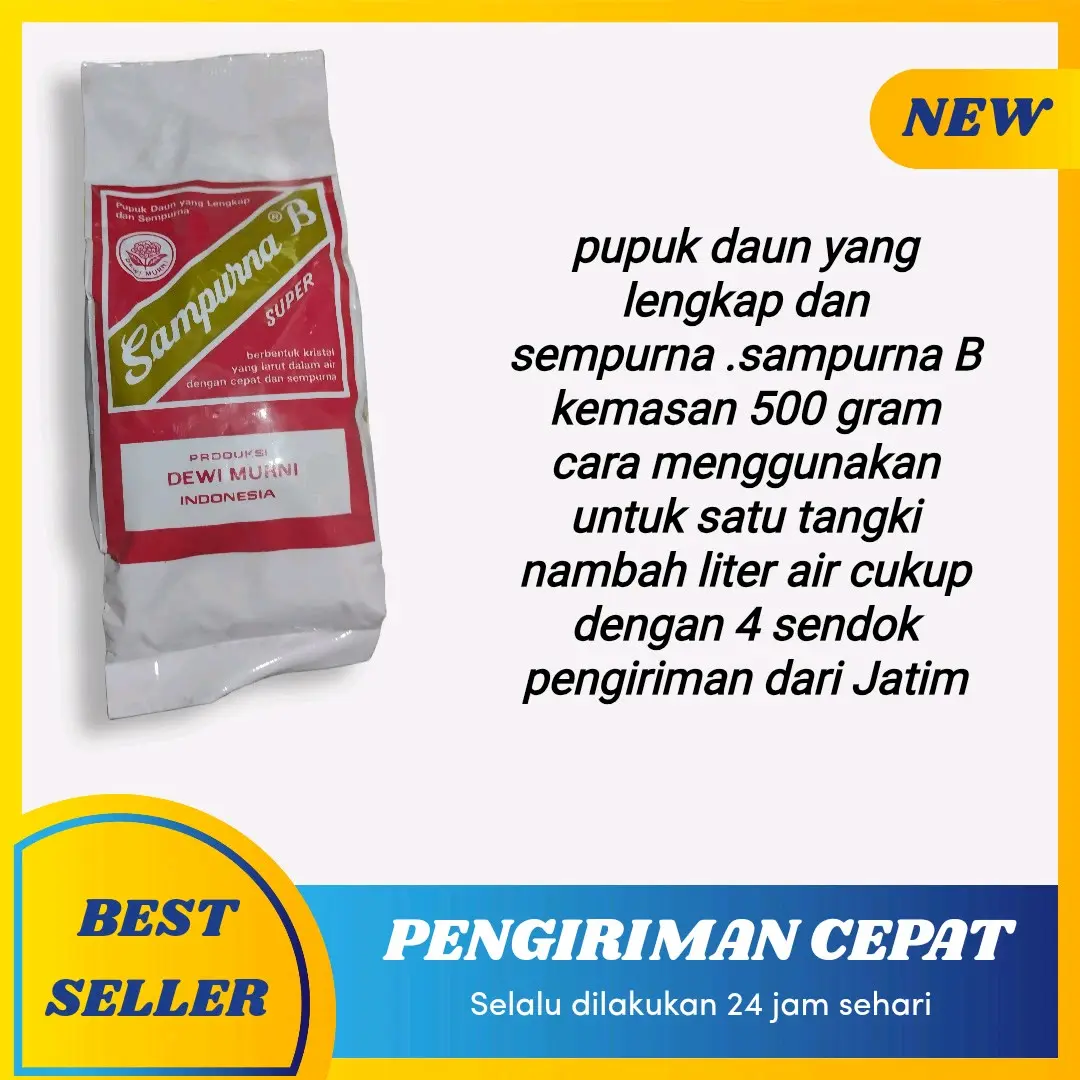 pupuk daun Sampurna d dan Sampoerna B kemasan 500 gram