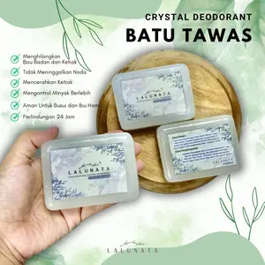 Batu Tawas Crystal Deodorant Natural Alami Anti Bau Ketiak Penghilang bau badan Bau kaki By Lalunata spray