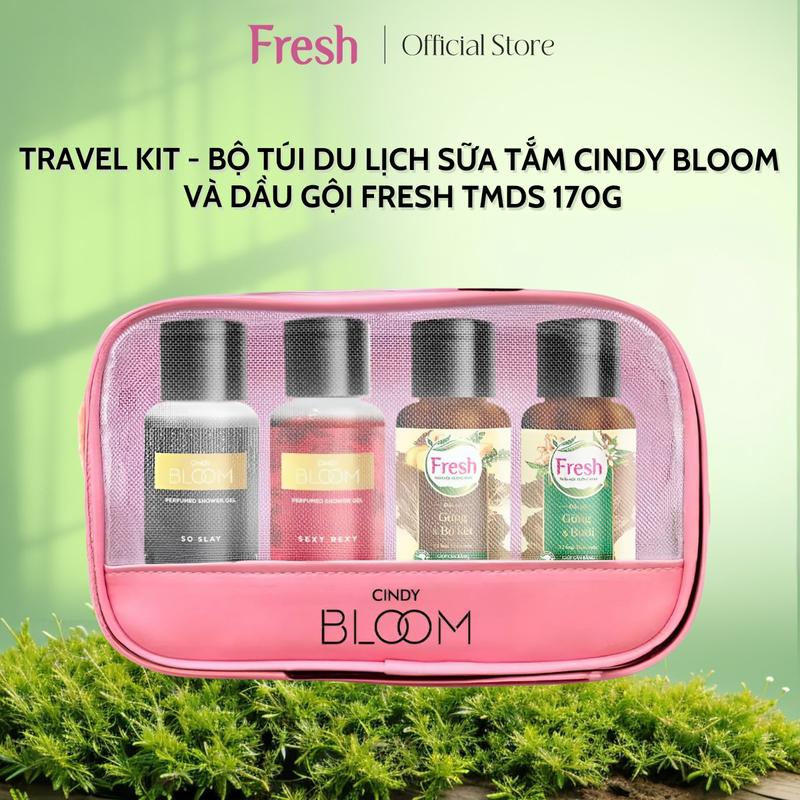 Travel Kit SCC - Bộ Túi Du Lịch Sữa Tắm Cindy Bloom Và Dầu Gội Thảo Mộc Dưỡng Sinh 170g