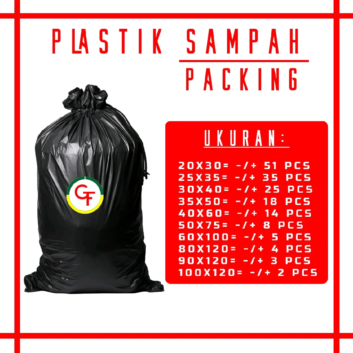 Plastik Sampah Murah Trashbag plastik packing