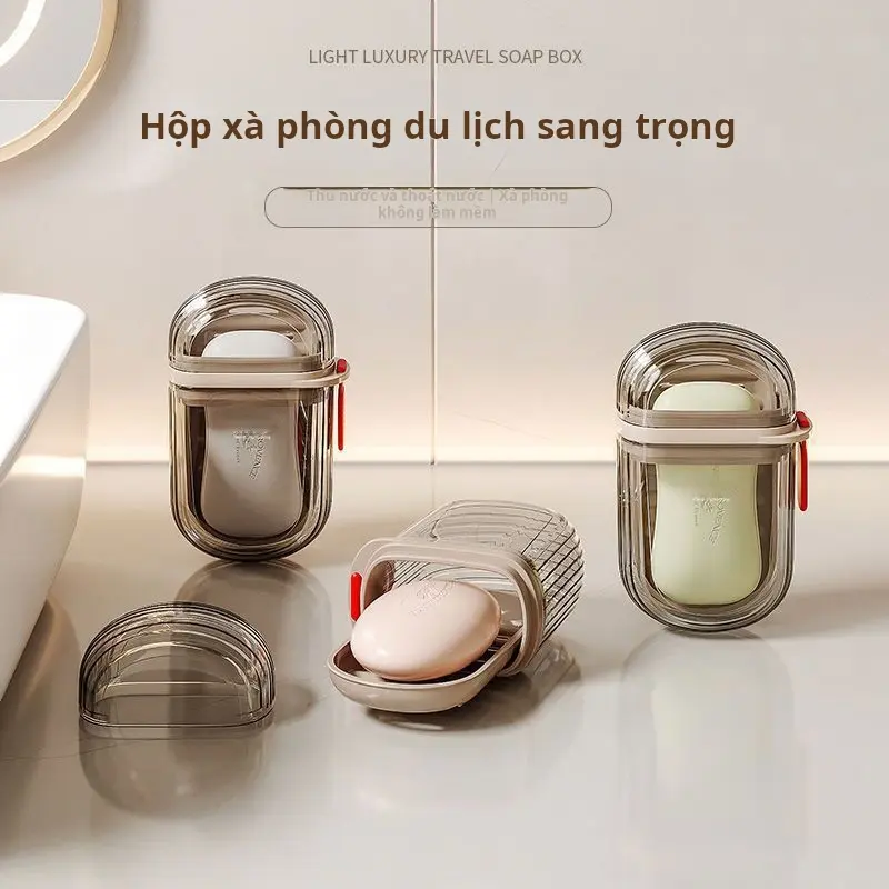 Hộp Đựng Xà Phòng Cầm Tay Thích Hợp Cho Du Lịch, Chuyến Công Tác Và Ký Túc Xá, Giá Cả Phải Chăng, Thiết Kế Nắp Đậy Thoát Nước, Cỡ Nhỏ, Lưu Trữ Xà Phòng, [Thanh Toán Khi Nhận Hàng]