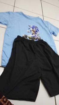 Product Review of Baju Setelan Anak Laki Laki - Pakaian Kaos dan Celana Fashion Anak Cowok Usia 5-15 Tahun - Motif SONIC Putih from u** 1