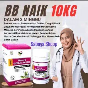 Nature Gemuk Badan - Suplemen Penambah Nafsu Makan 60 Kapsul Original untuk Memperbaiki Hormon dan Metabolisme - BB NAIK 10KG DALAM 2 MINGGU