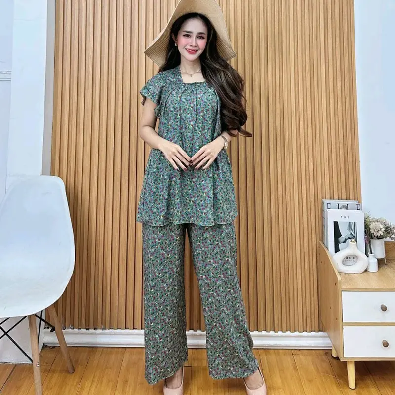 Oneset Fuji Setelan Pendek Setelan Rayon Motif Terbaru 3
