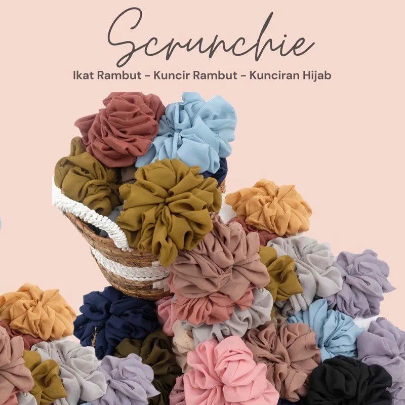SCRUNCHIE / KUNCIRAN HIJAB / INNER HIJAB / CEPOL HIJAB RAMBUT Karet Wanita