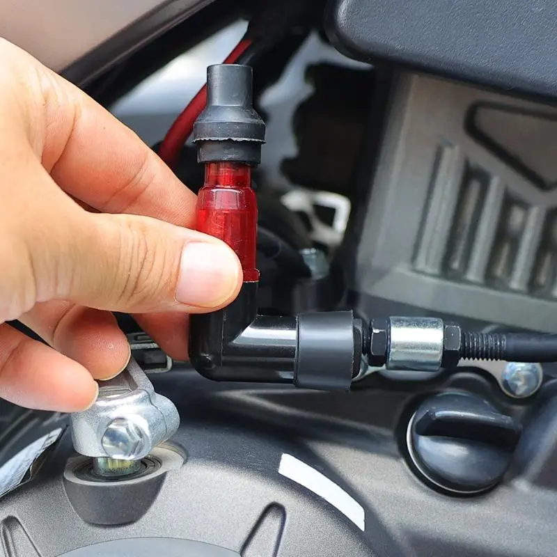 Universal 90-Degree Spark Plug Cap – Flashing LED Motorcycle Ignition Accessory