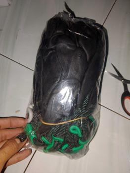 Product Review of GROSIR 12 Pasang sarung tangan comet hitam safety kerja berkendara palmfitpu glove Karet from C**p 0