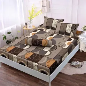 Sprei Set Sudut Karet UK 120 160 180 x 200 Free Sarban & Sargul Bahan Katun Premium Halus Tidak Luntur Anti Geser Motif Bunga - Tali