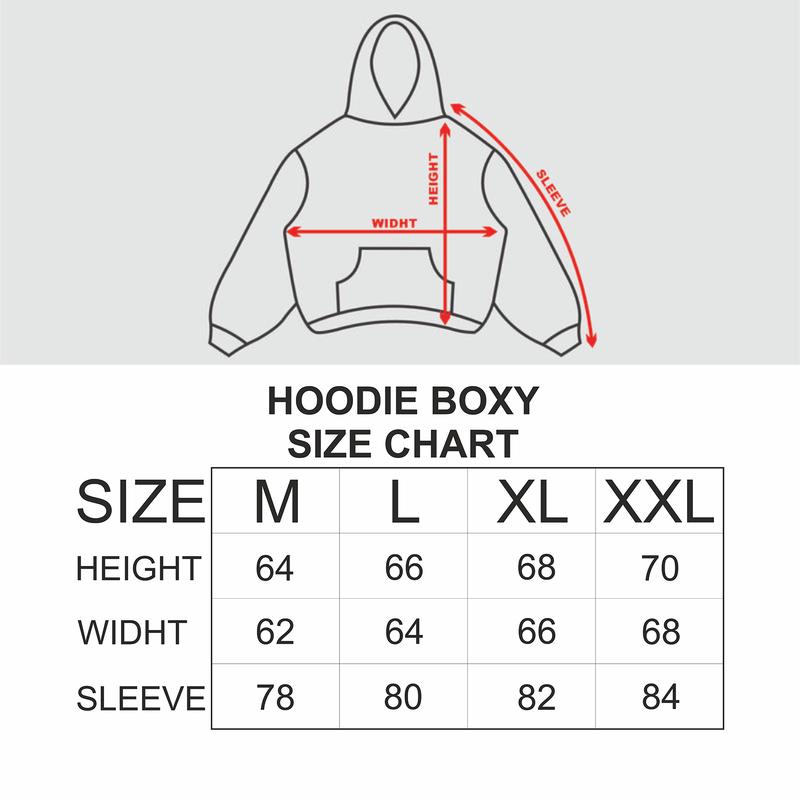 BREW ID Hoodie Boxy Oversize Tebal Hitam untuk Pria dan Wanita - Fleece PE Tebal Gramasi 280 4