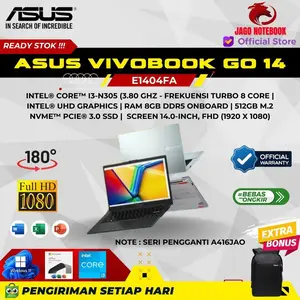 Asus Vivobook 14 Core i3 / i5 8GB 512GBSSD 14.0 FHD Windows 11 FREE OFFICE Notebook
