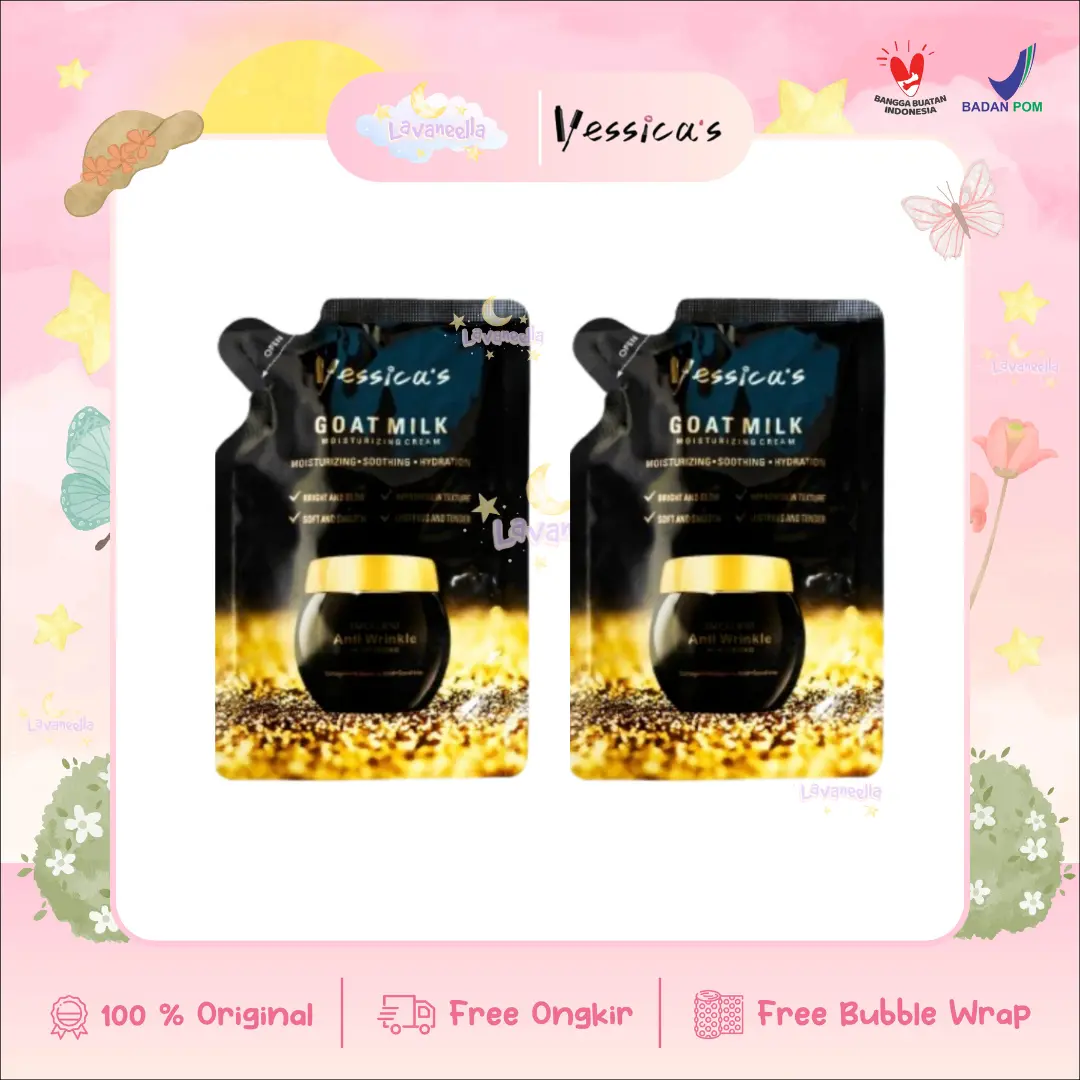 BUY 1 GET 1 Yessica's Goat Milk Moisturizer Cream Sachet / Refill Nourishing Moisturizing Hydration Skin 25gr