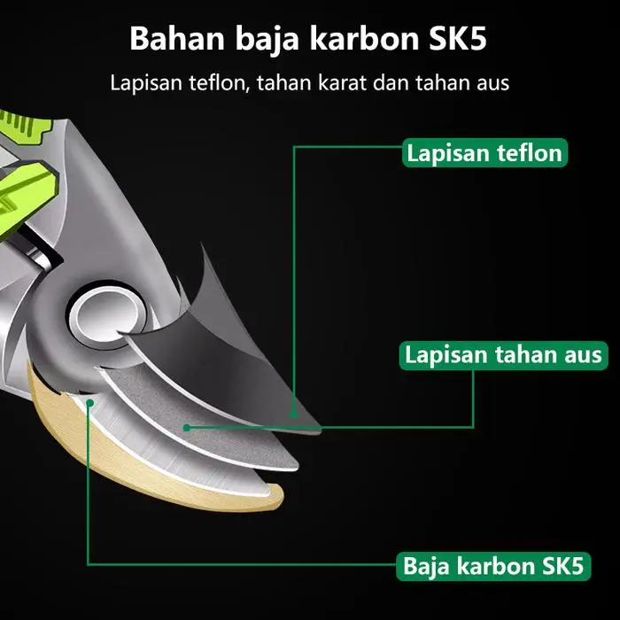 NEW PRODUK ISKU GUNTING DAHAN RANTING POHON GUNTING KEBUN BAJA SK5 TAJAM HRC60 PRUNING SHEARS ALAT POTONG TANAMAN BUNGA BONSAI KAPASITAS POTONG 30MM DAHAN KERAS ANTI PEGAL GAGANG ABS ANTI SLIP GUNTING RUMPUT ALAT BERKEBUN