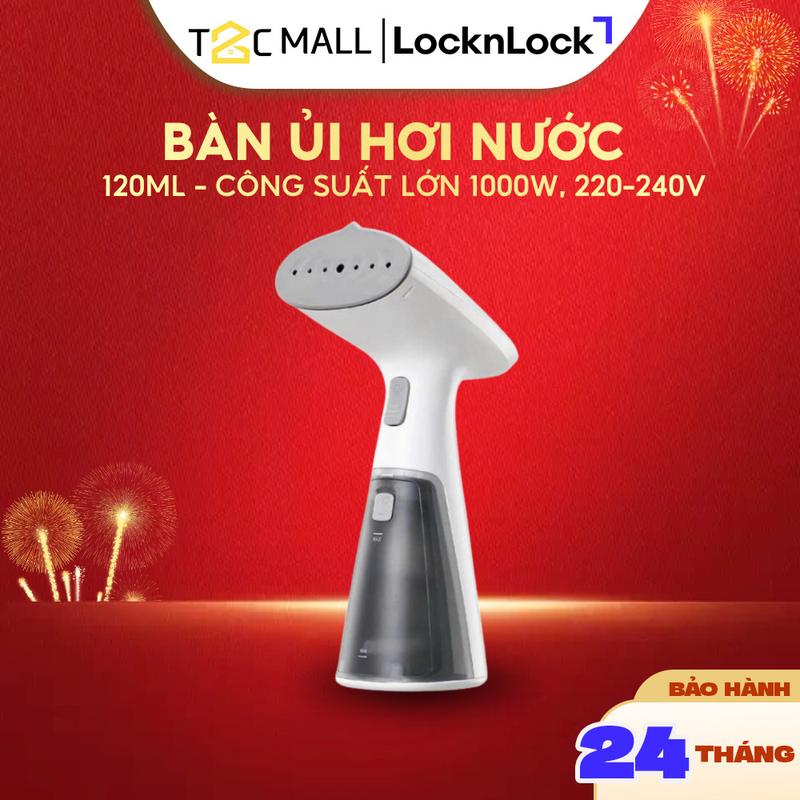 Bàn Ủi Hơi Nước LocknLock Bàn Là Hơi Nước Cầm Tay Công Suất Lớn 1000W, 220-240V Cao Cấp ENI148WHT - T2C Mall