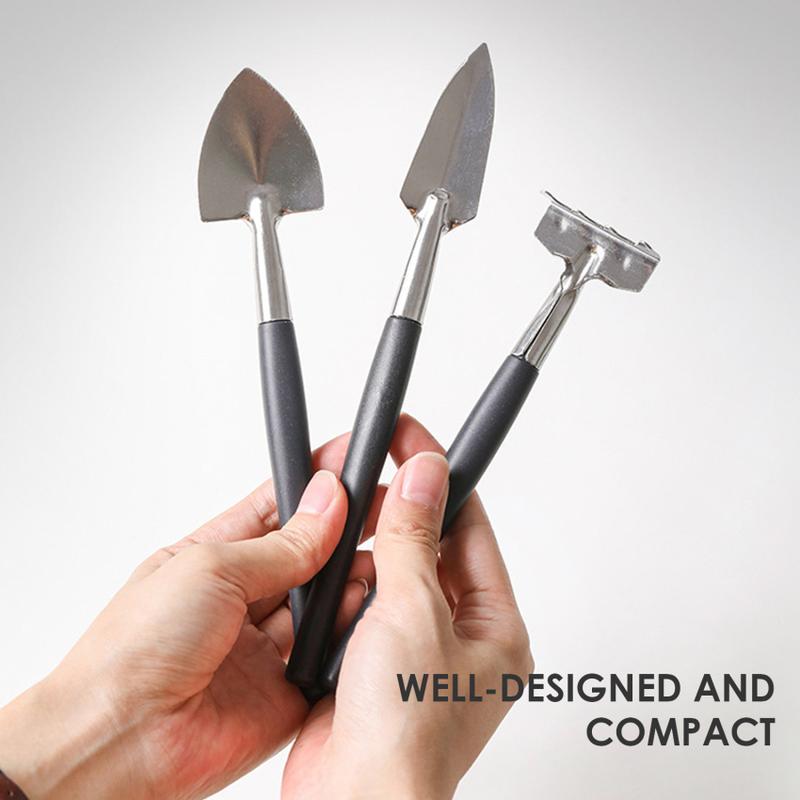 Product Introduction of Black Edition Gardening Tool Set Terrarium Succulent Plants DIY Tools Garden Planting Tool Kit 22
