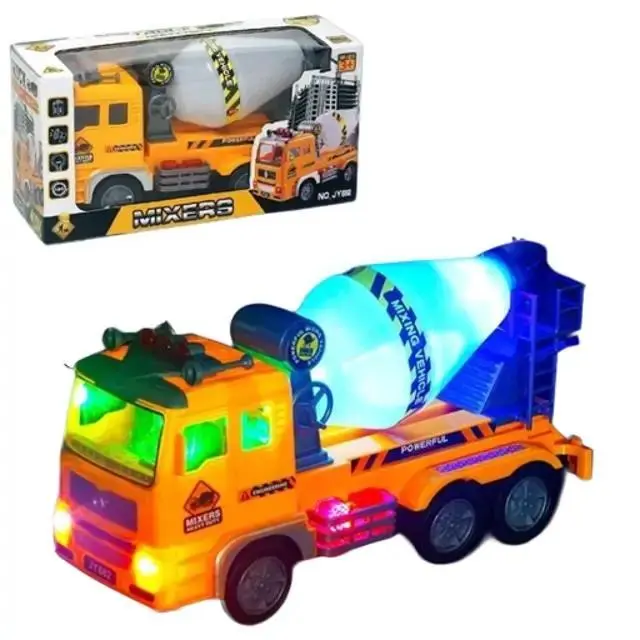 mainan anak mobil bump go truck mixer contruction truk molen semen Baterai Plastik Lampu Control Remote cocok sebagai kado atau hadiah anak Toys