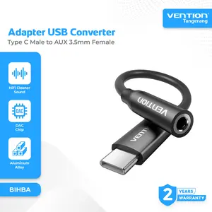 Vention Audio Converter USB Type C Male to AUX 3.5mm Female Adapter DAC For Ip 15 16 - BIHBA