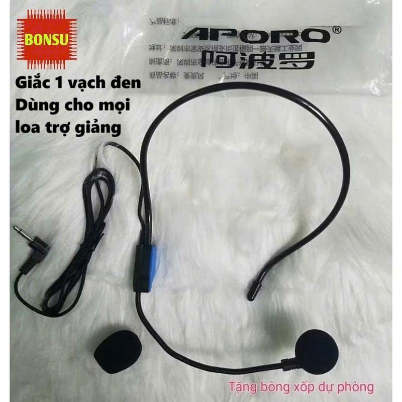 Mic trợ giảng có dây chính hãng Aporo cao cấp, micro trợ giảng có dây cho giáo viên, micro cho Unizone, Takstar, Shidu