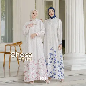 RH COL - Chesa Gamis Motif Wanita Mewah Bahan Laura Printing