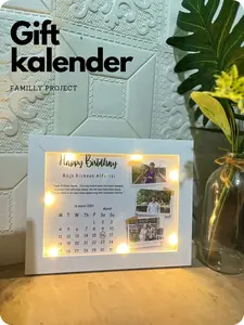 kado ulang tahun bingkai gift kalender | hadiah anniversary | wisuda | graduation | pigura Foto Kaca
