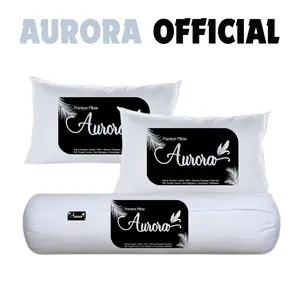 Aurora dan Brendis Silikon Grade A Empuk 45x65 2 Bantal 1 Guling Tidur Kain Katun Bed